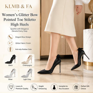 2022 spring new single shoes women's shoes shallow mouth high heel thin heel toe toe bow dress fairy wind girl