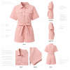 2021 new small slim high jumpsuit overalls shorts pink casual jumpsuit women summer "delivery within 15 days]