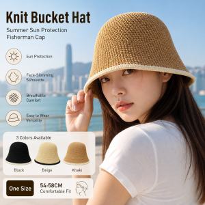 2023 New Mesh Sunshade Hat Women's Fisherman Hat Summer Sun Protection Korean Style All-match Face Showing Small Woven Bucket Hat