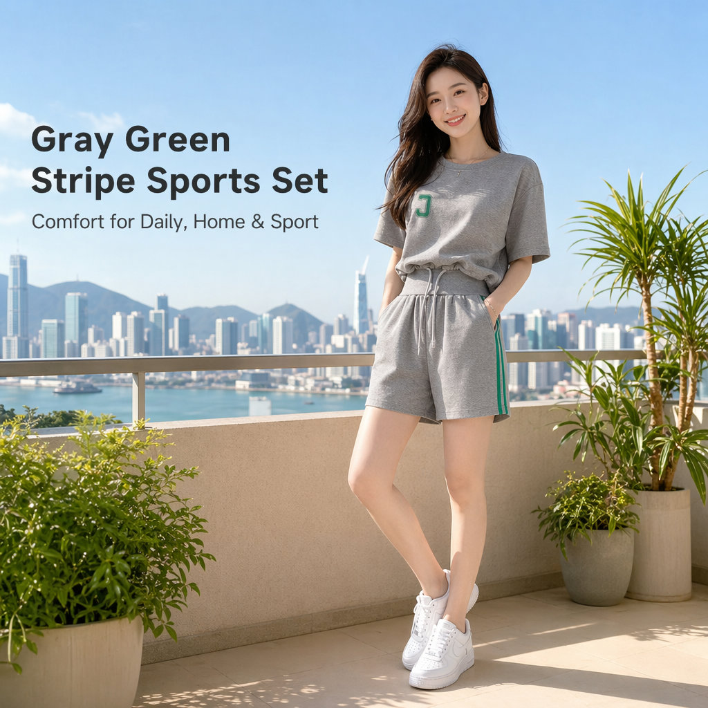 Women's Casual Sports Top & Shorts Set