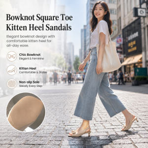 Women's Bow Kitten Heel Sandals