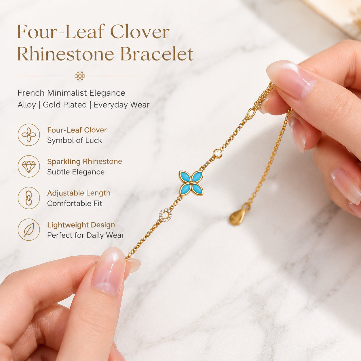 Four-Leaf Clover Bracelet