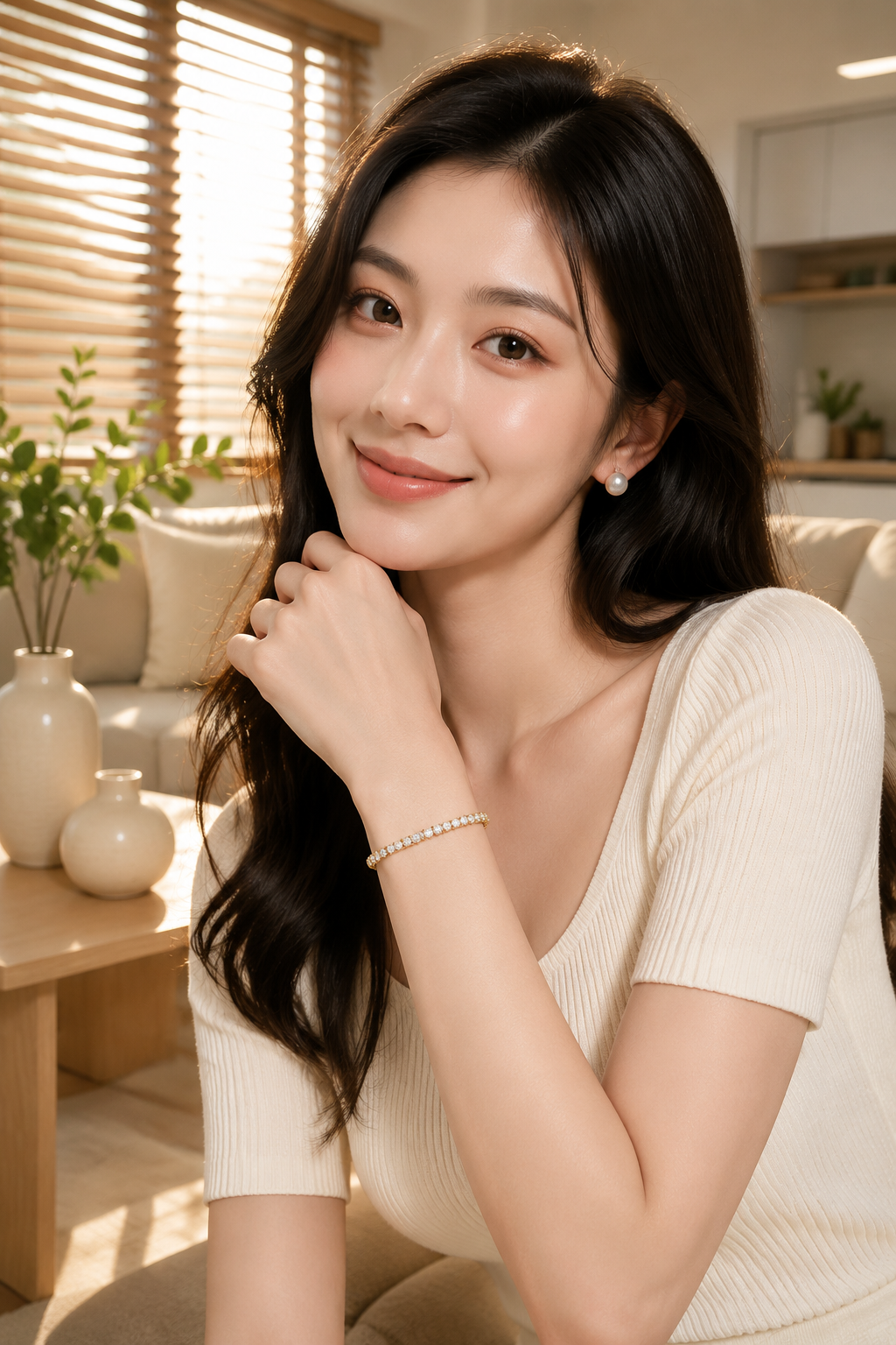 Gold Zircon Tennis Bracelet