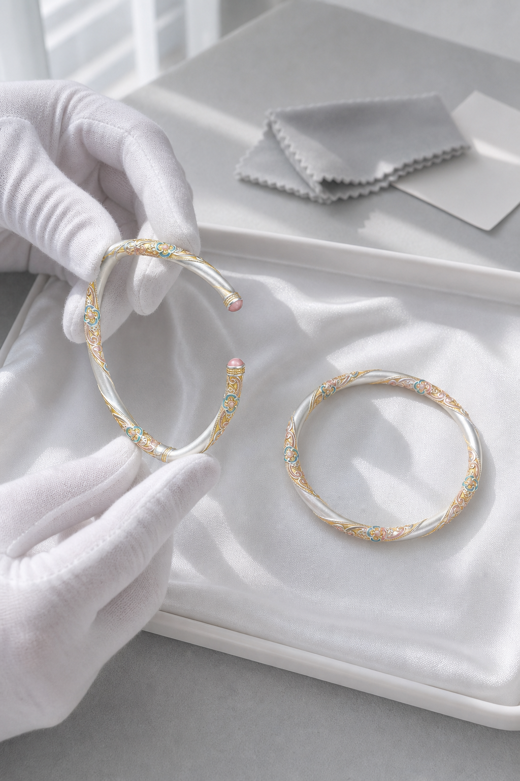 Silver Plated Chinese Bangle