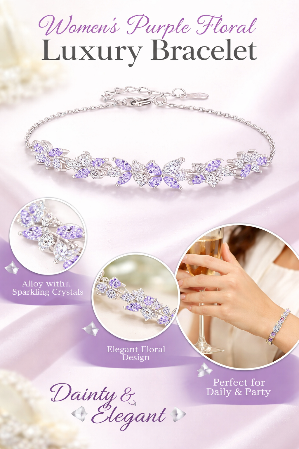 Crystal Alloy Women's Bracelet