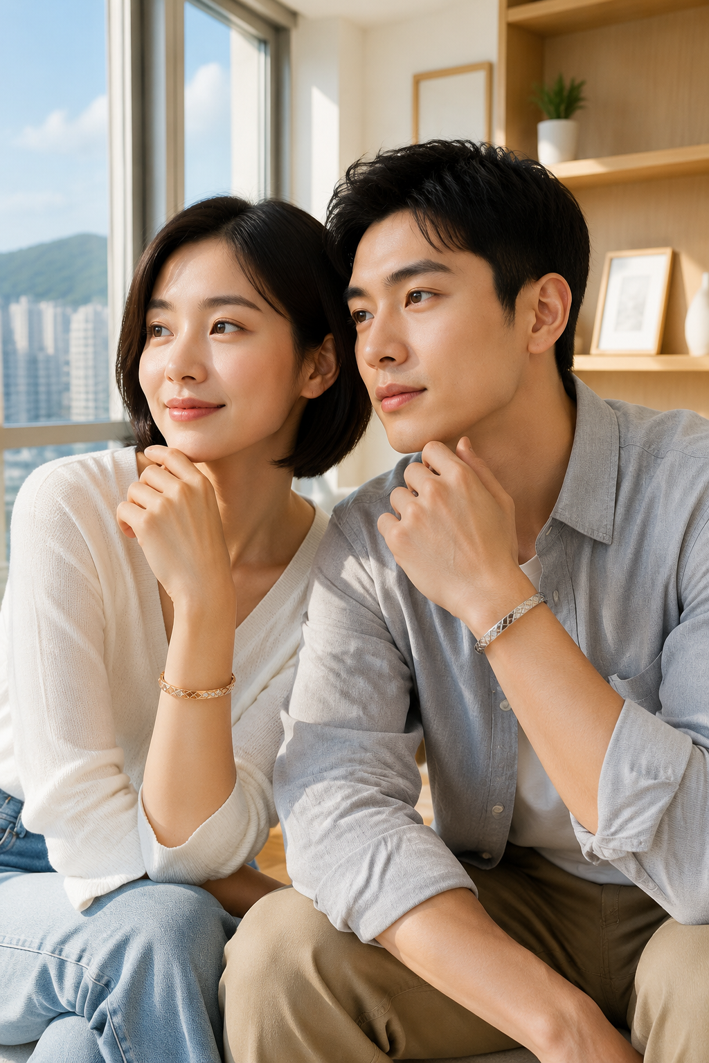 925 Silver Couple's Bracelet