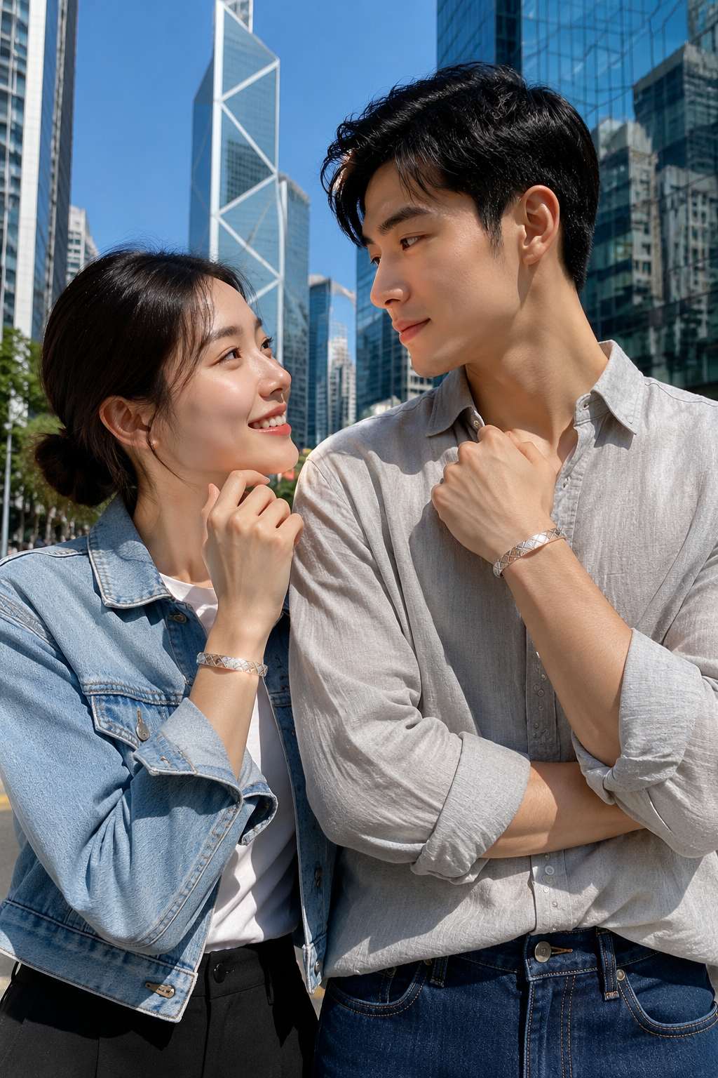 925 Silver Couple's Bracelet