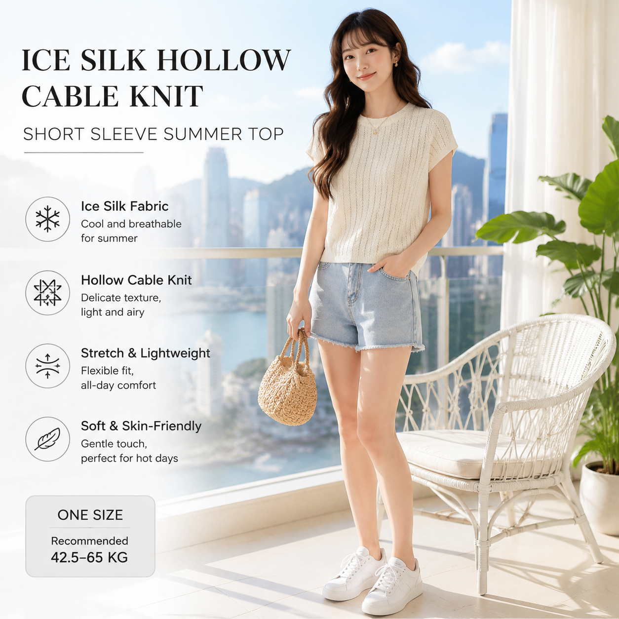 Summer Ice Silk Short Knit Top