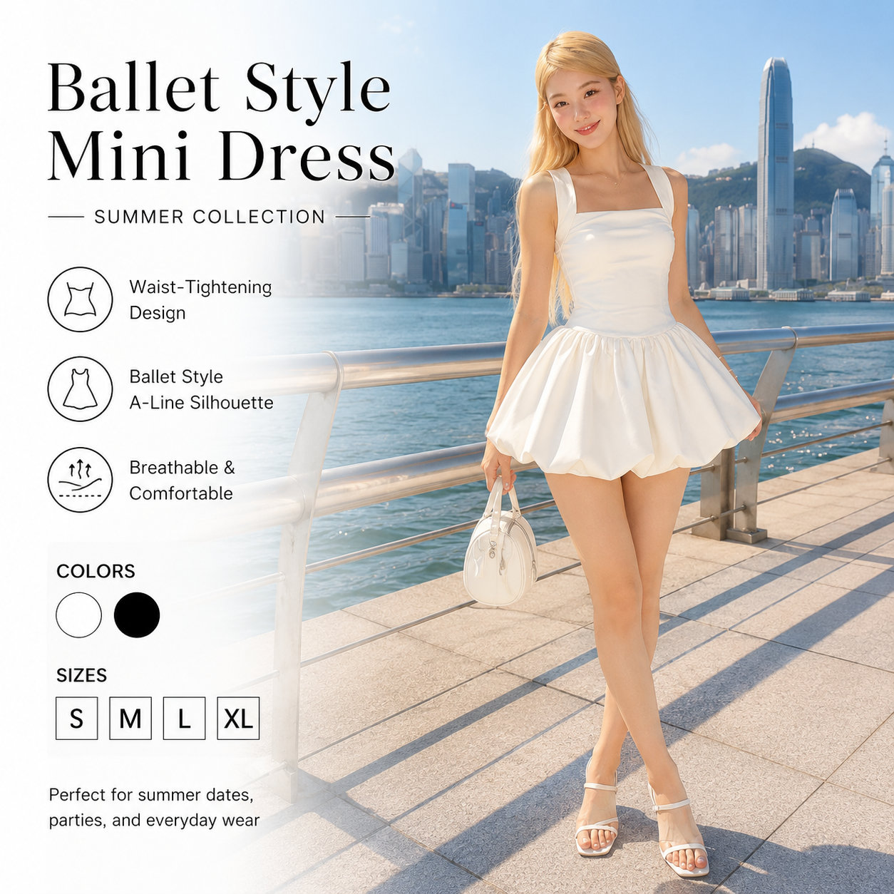 Ballet Style Sleeveless Dress