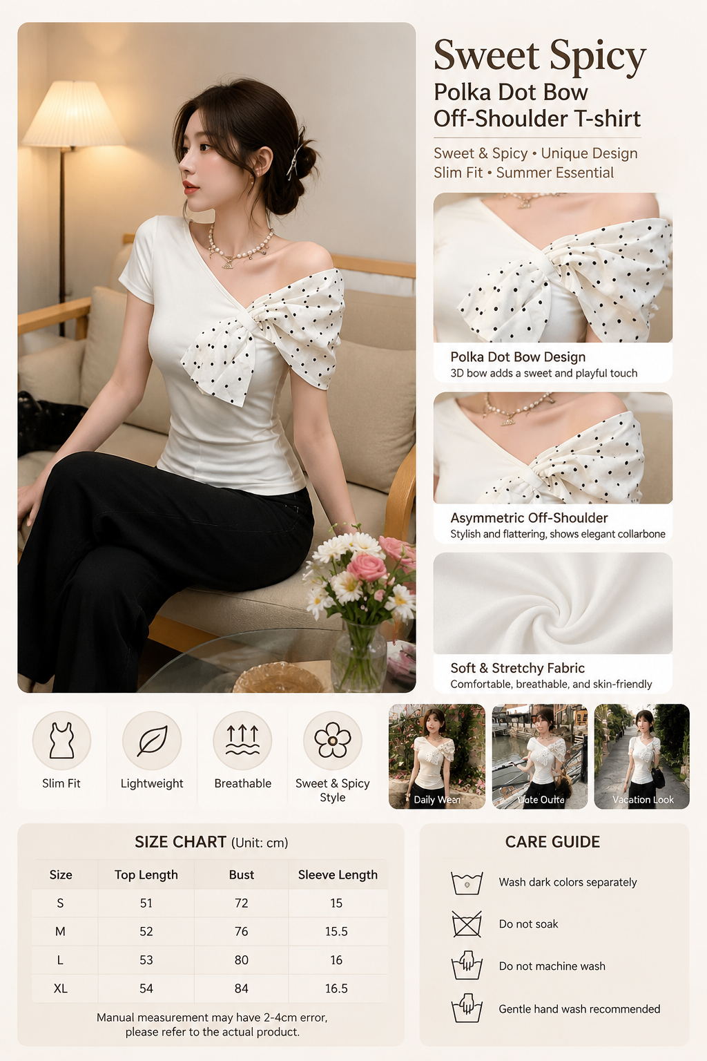 Women's Sweet Polka Dot Tee