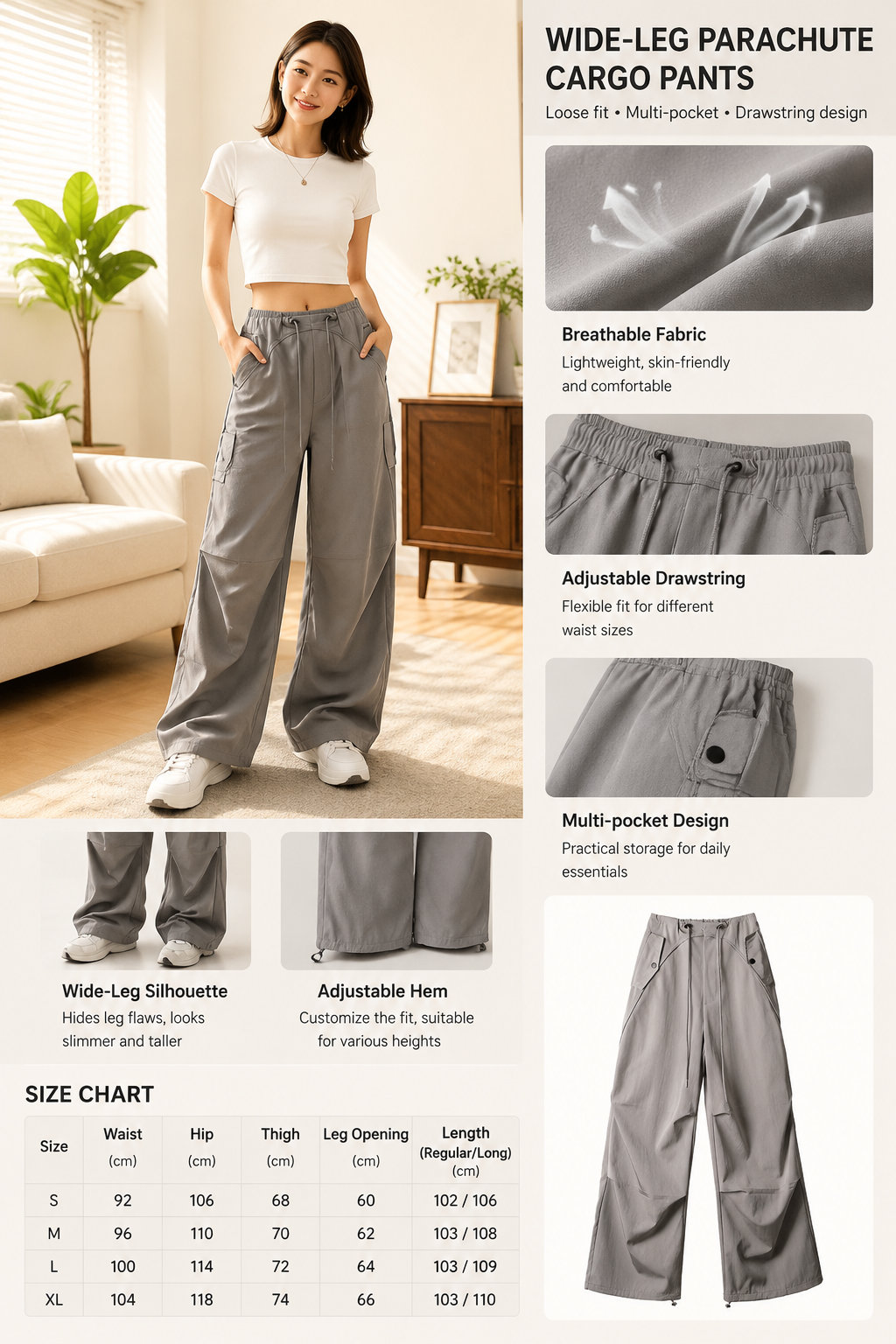 Women's Loose Fit Cargo Pants