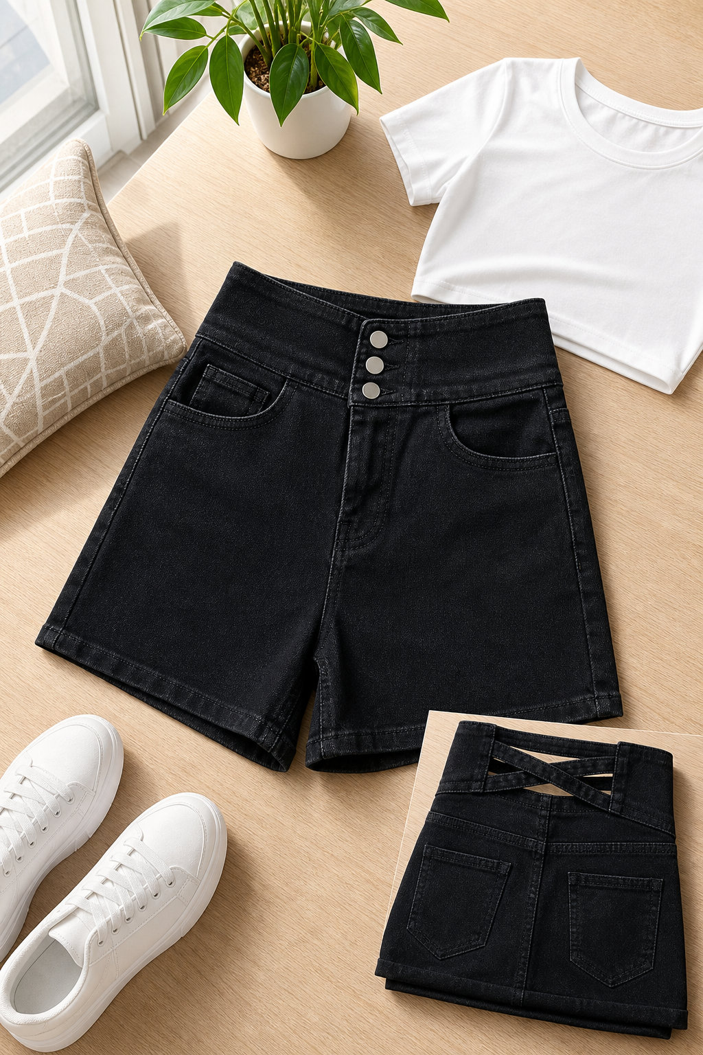 High Waist Slim Denim Jeans