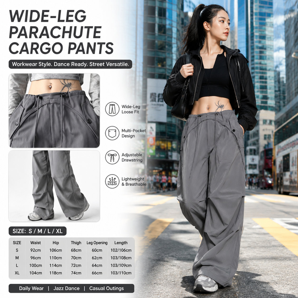 Women's Loose Fit Cargo Pants