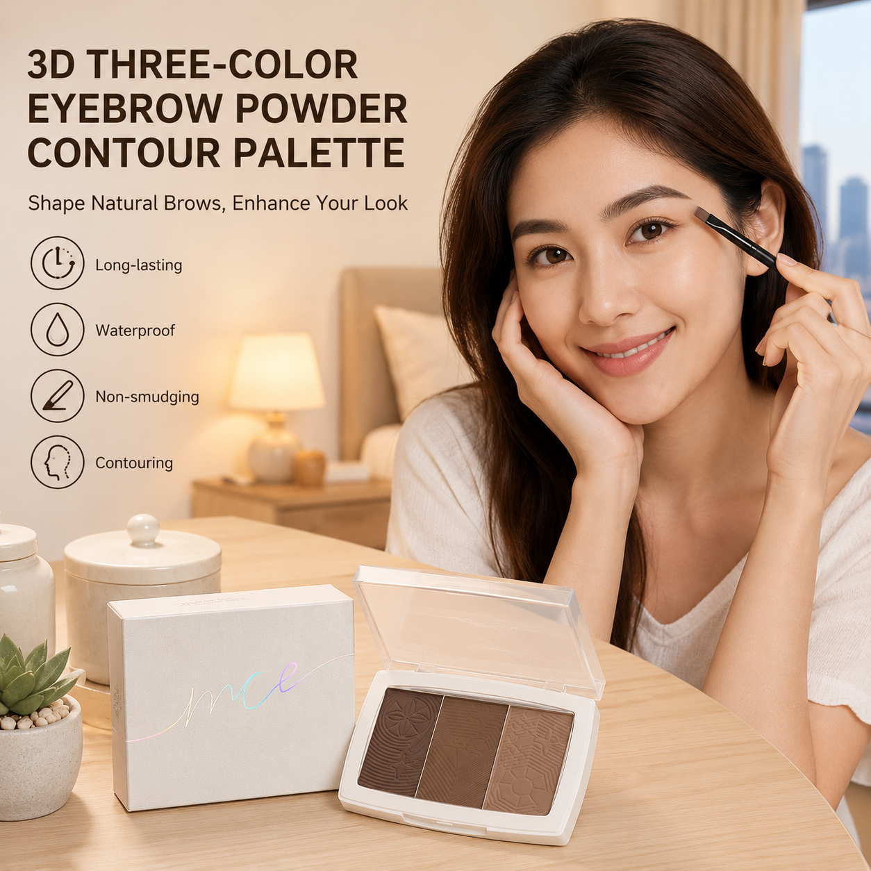 MAYCHEER 3-Color Eyebrow Powder