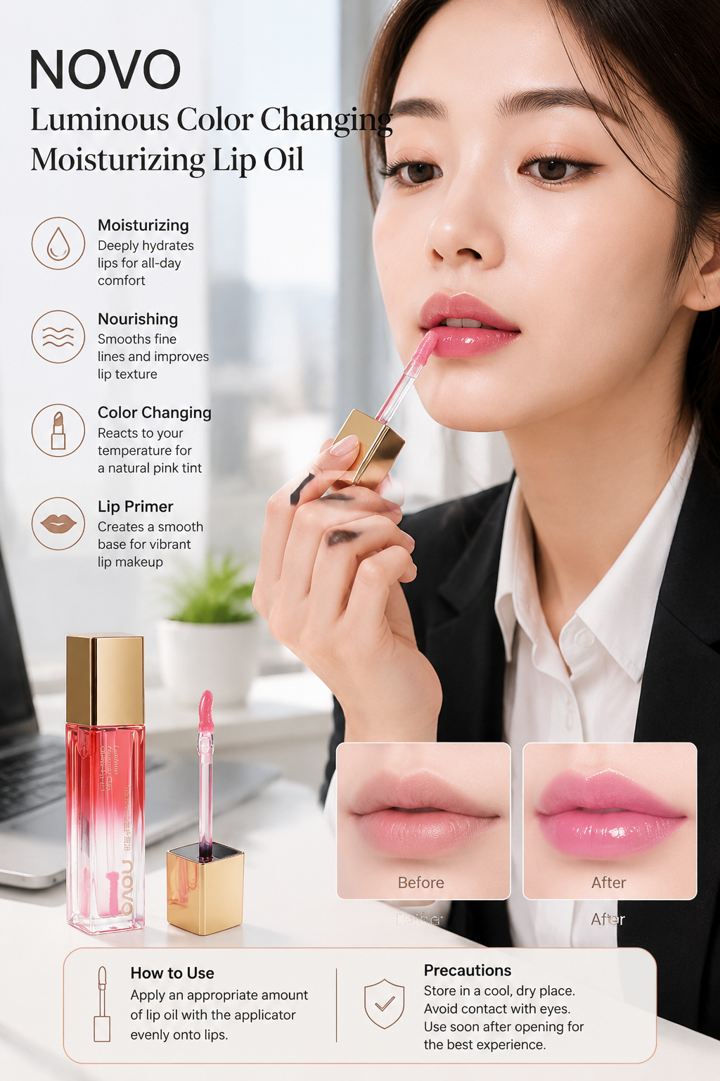 NOVO Color-changing Lip Oil