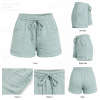 High Waist Tie Cotton Shorts