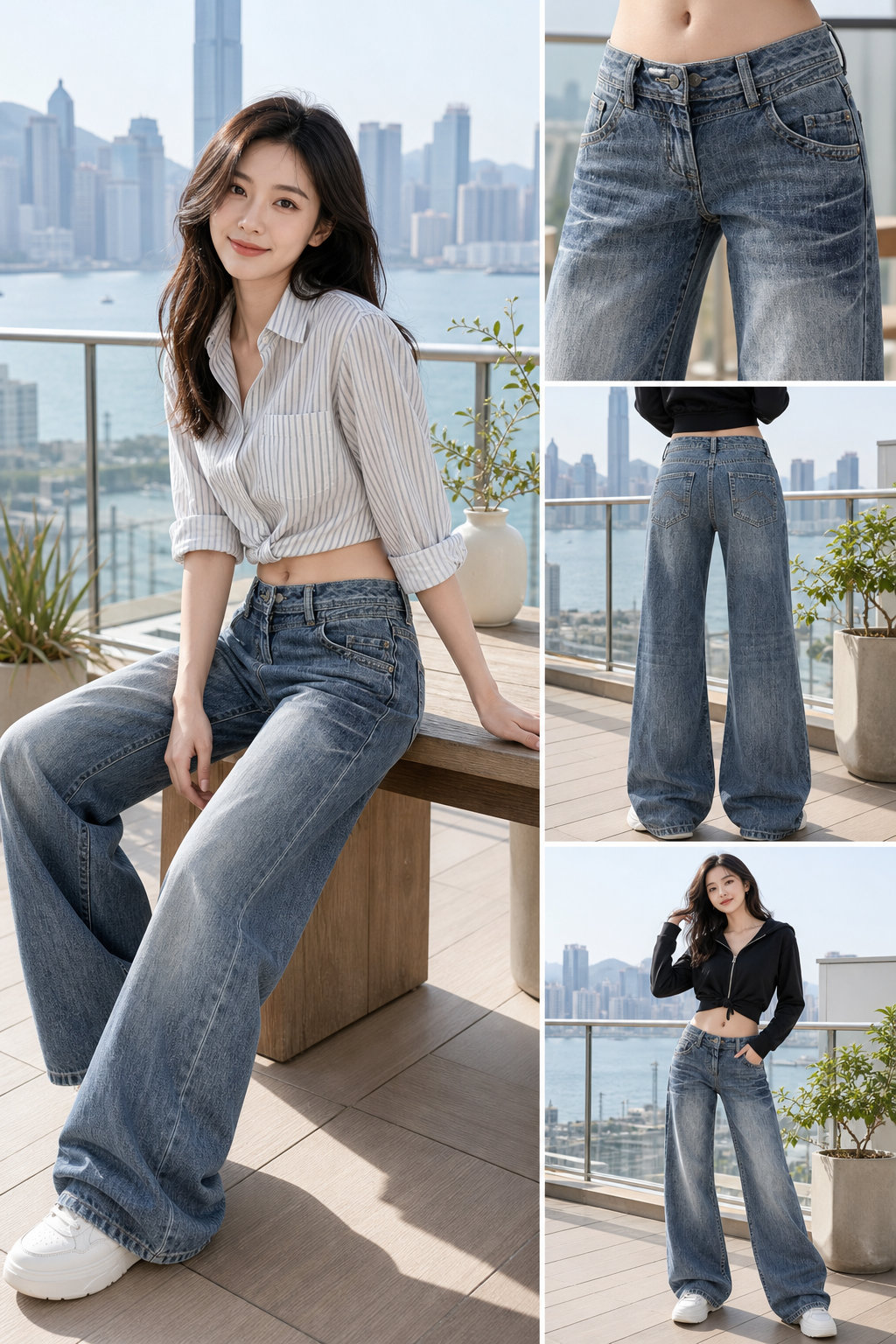 Women's Retro Low-Waist WideLeg Jeans