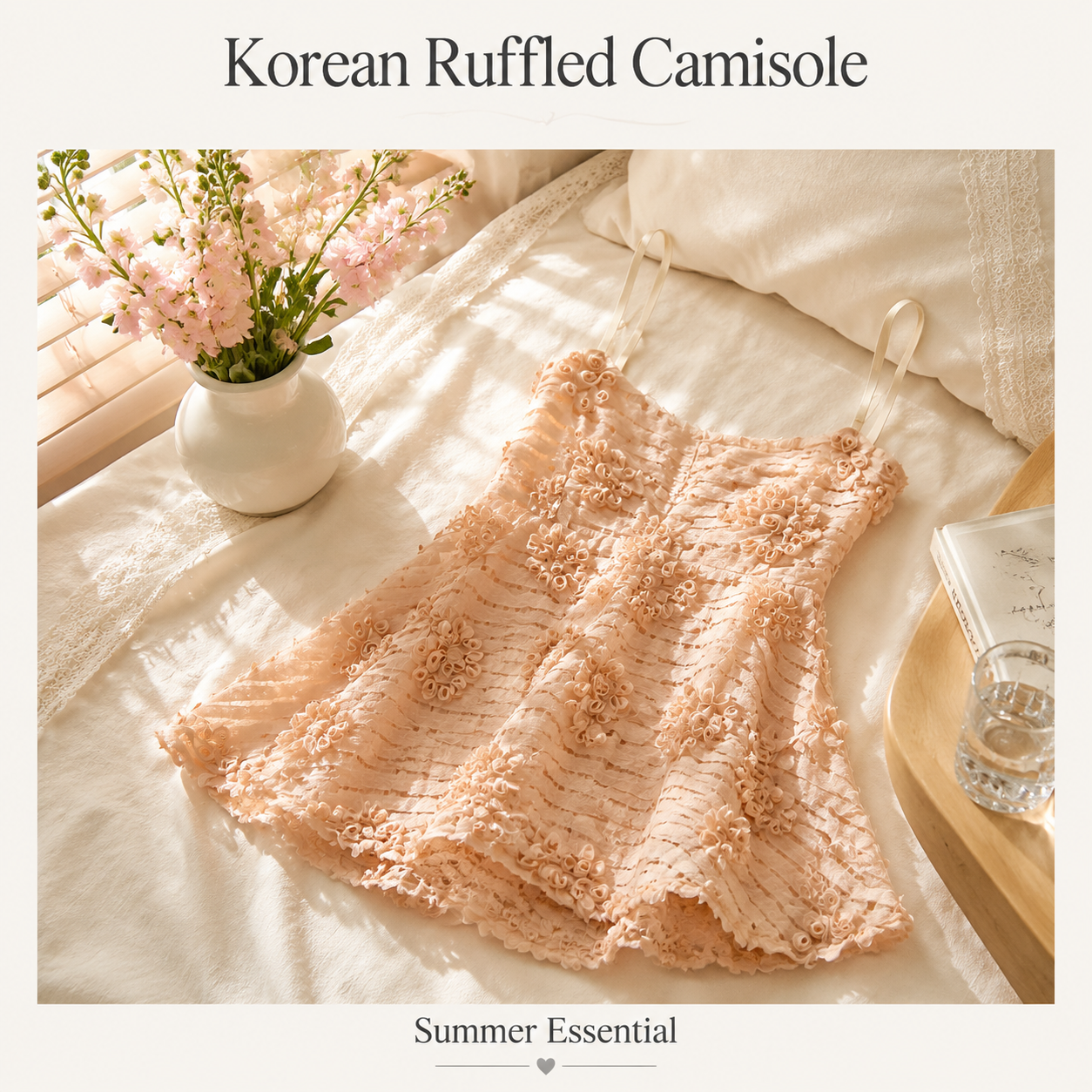 Korean Style Floral Summer Tank Top