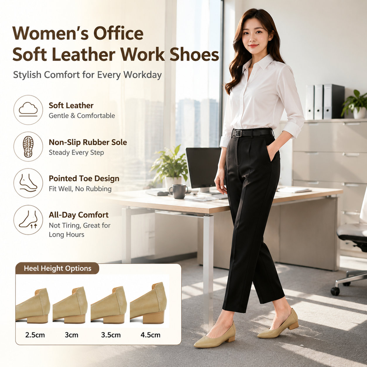 Women's Pointed Toe Work Heels