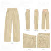Khaki Star Embroidered Jeans