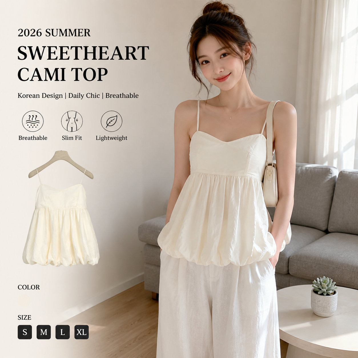 2026 Korean Summer Cami Top