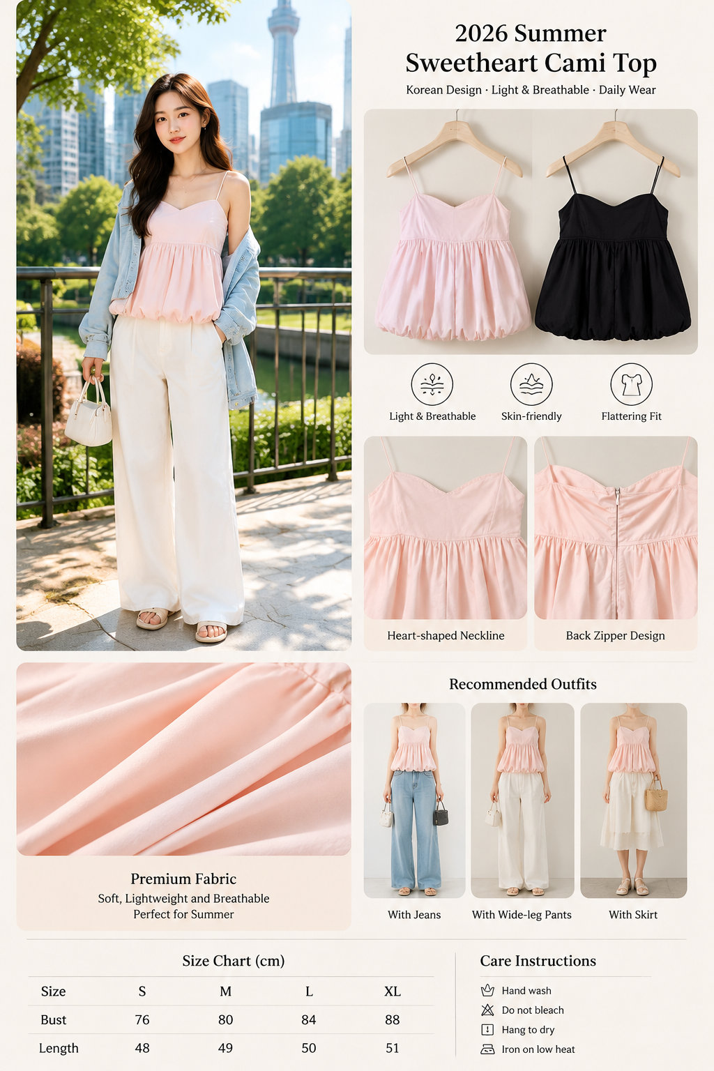 2026 Korean Summer Cami Top