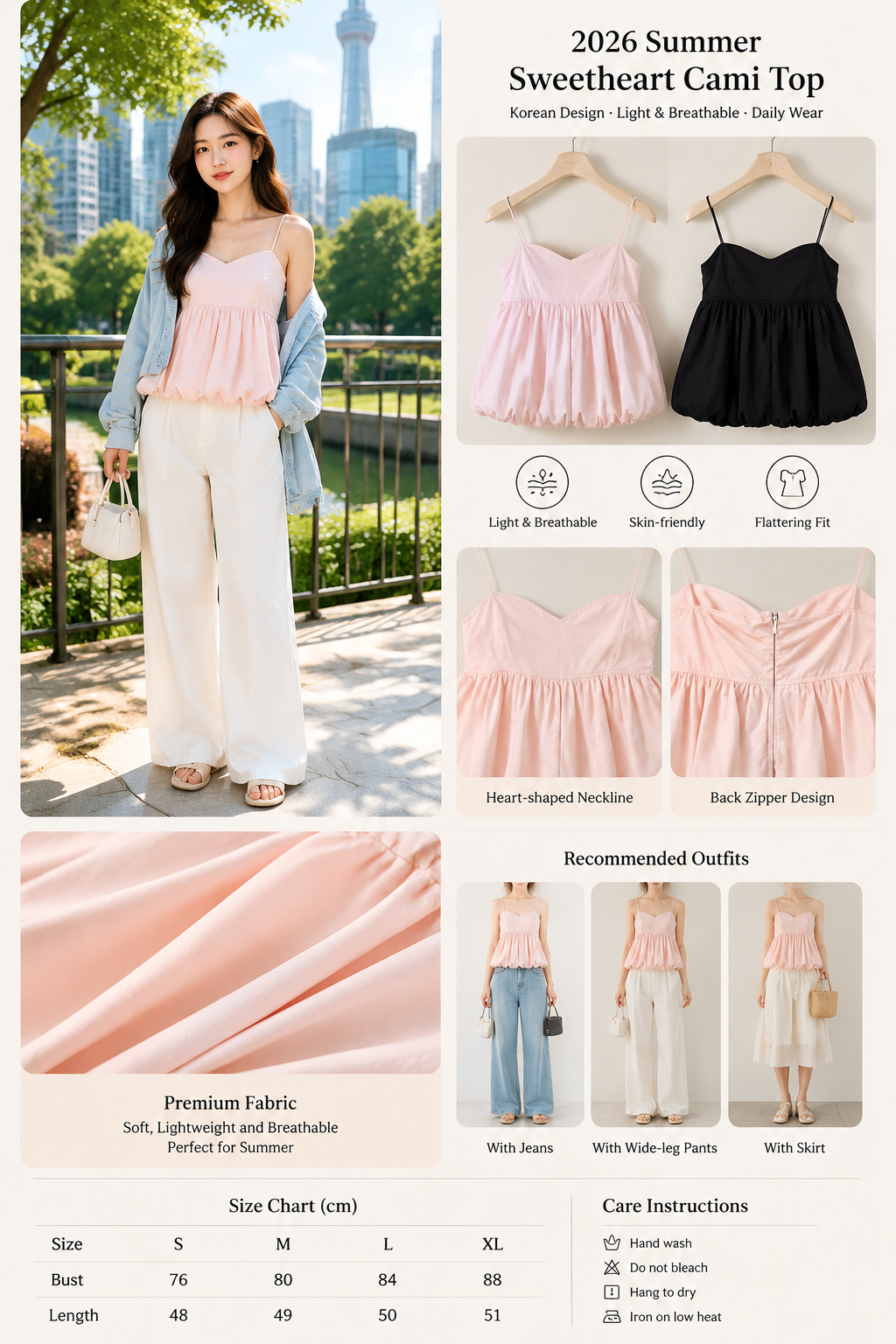 2026 Korean Summer Cami Top
