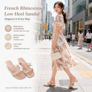 Women's Satin Low Heel Slides