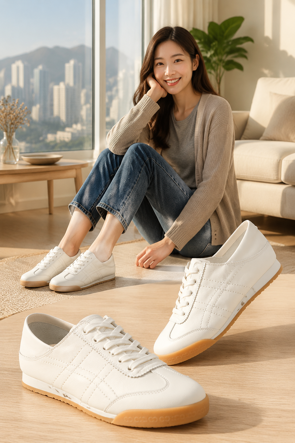 Women's Leather Slip-on Casual Shoes