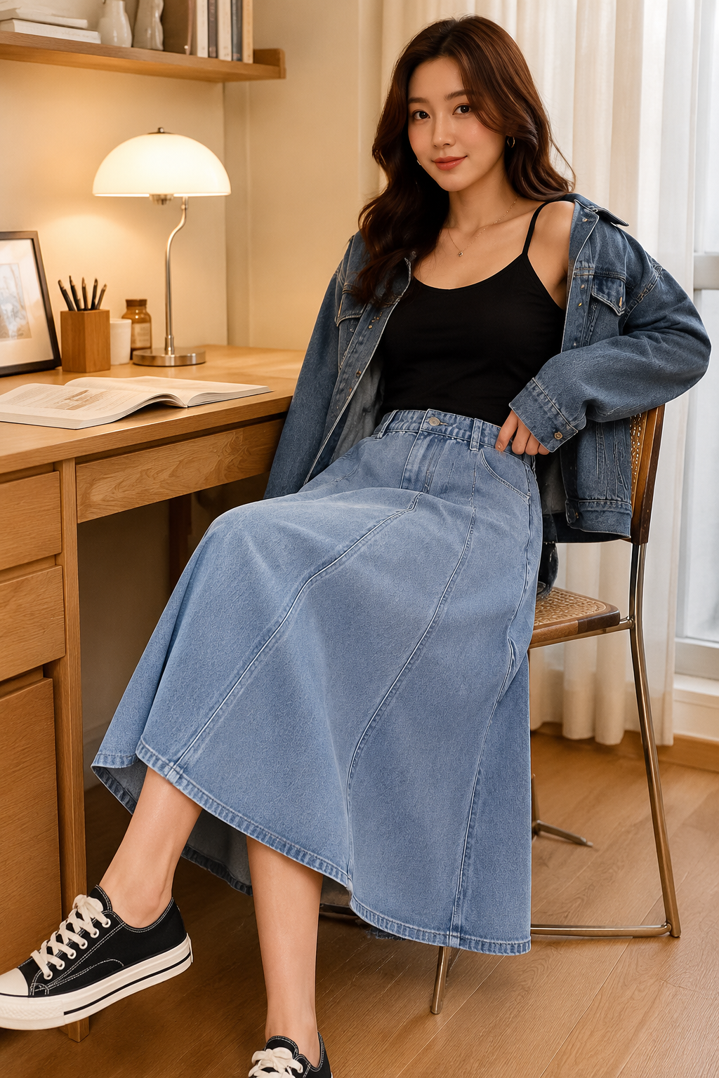 Korean Plus Size Denim Skirt