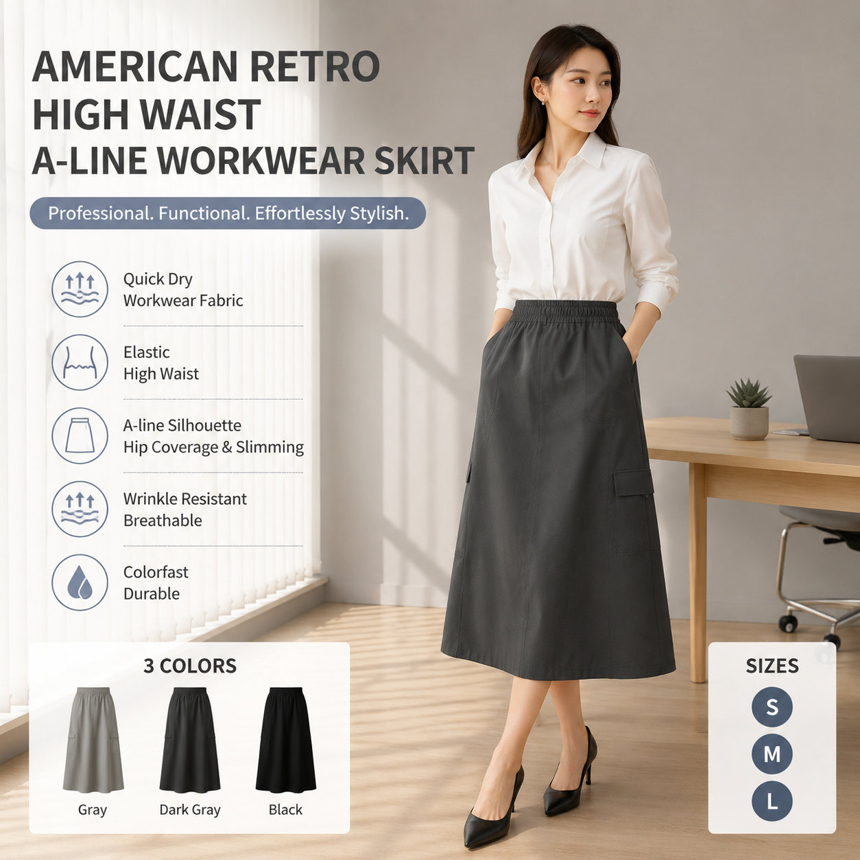 Women's Quick Dry A-line Skirt