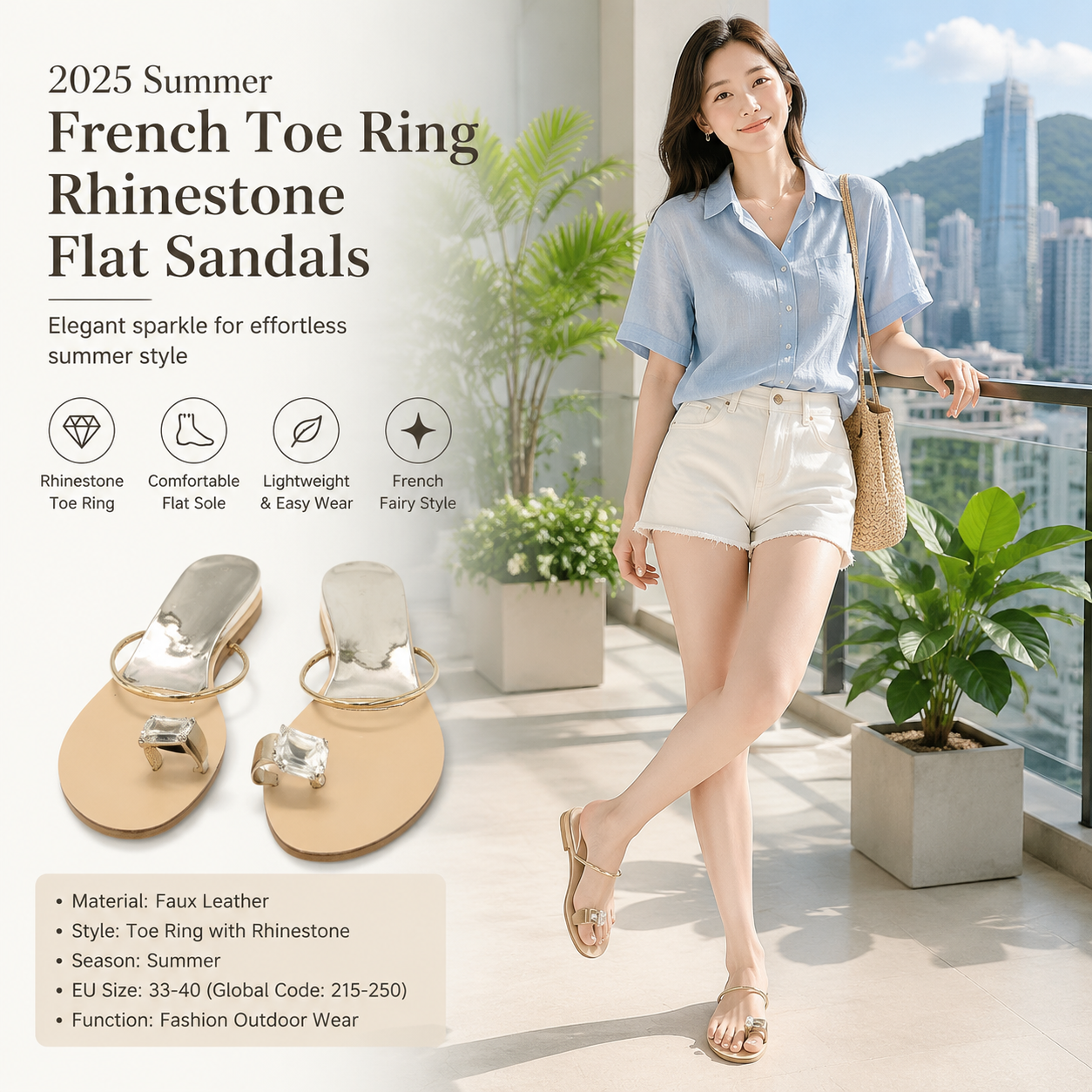 Women's Rhinestone Sandals