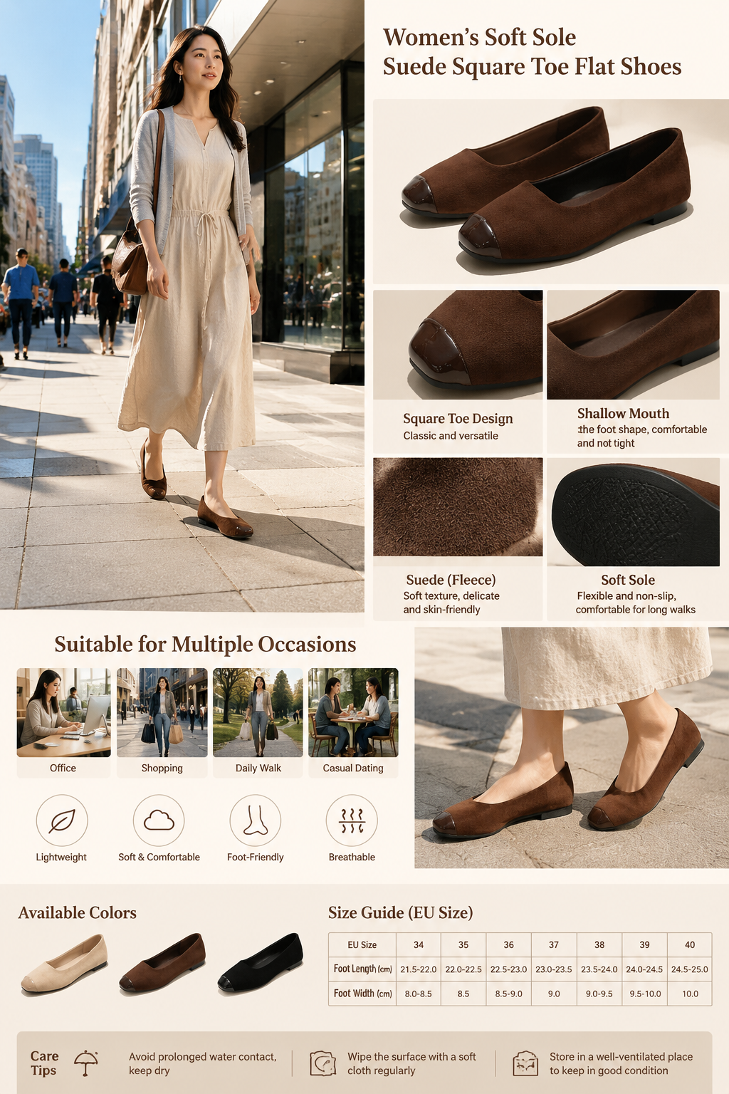Women's Suede Flat Shoes