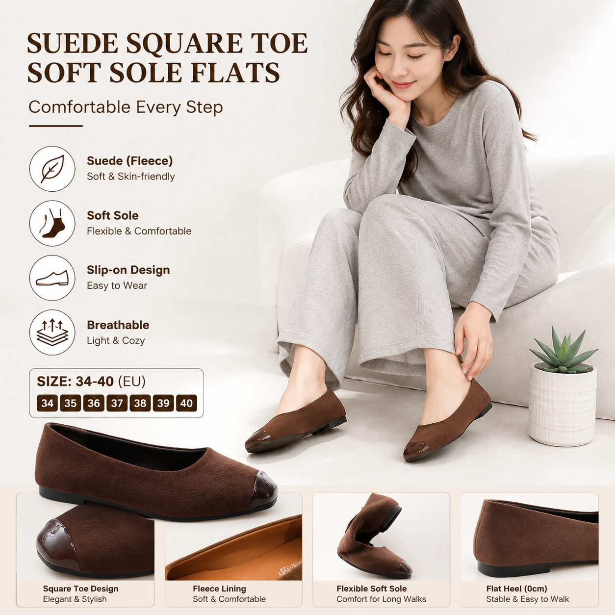 Women's Suede Flat Shoes