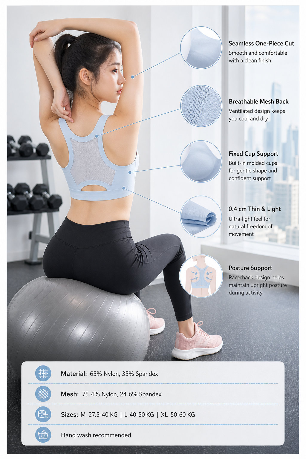 Seamless Posture Correction Teen Bra