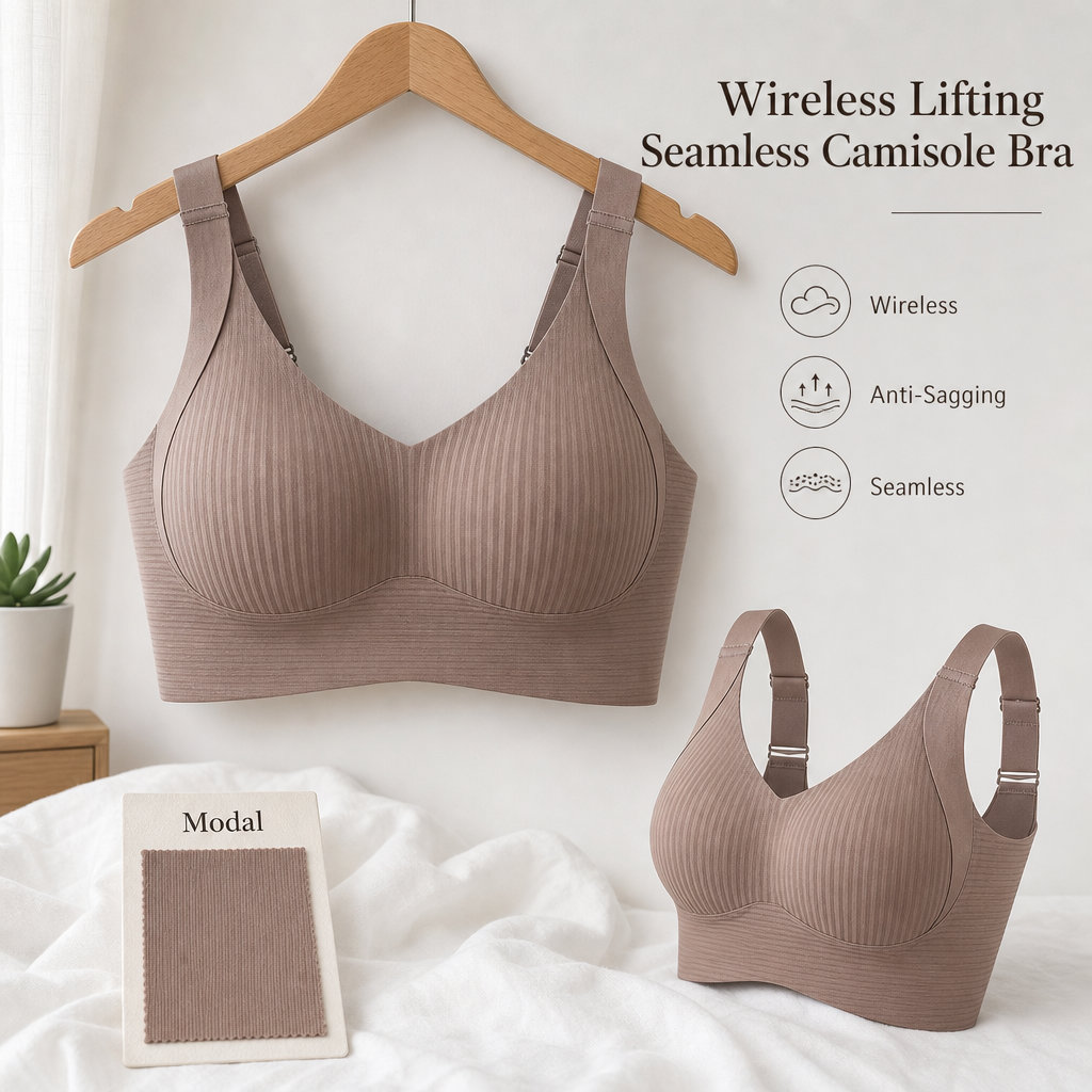 Women's Striped Wireless Bra