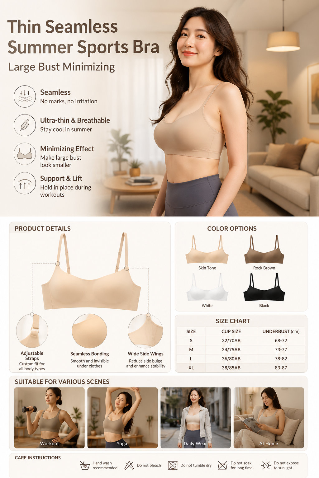 Women's Seamless Sports Bra