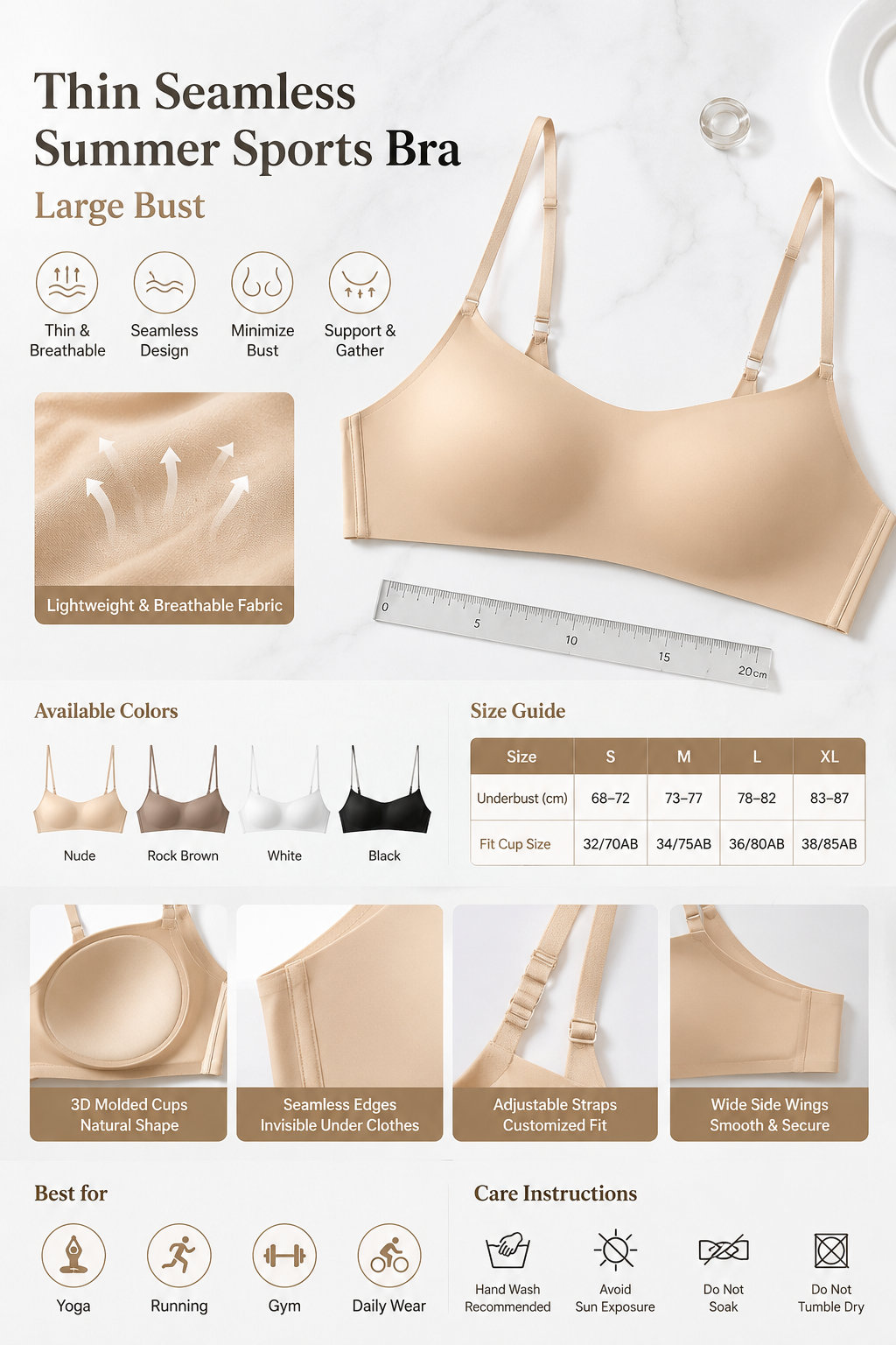 Women's Seamless Sports Bra