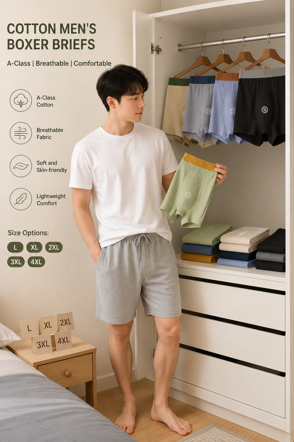 Men's A-class Cotton Boxers
