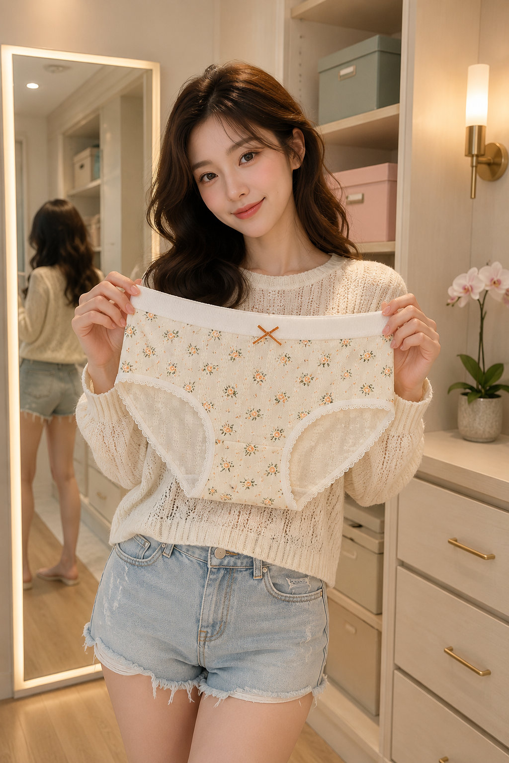 5A Antibacterial Floral Women's Cotton Panties