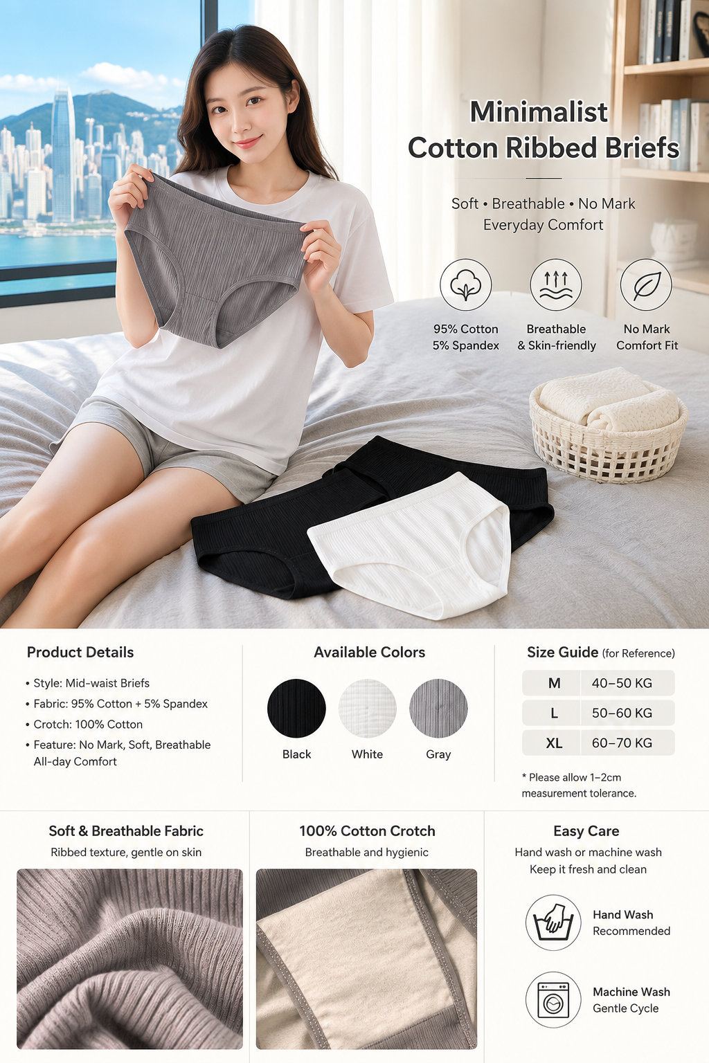 Ladies' Seamless Cotton Panties