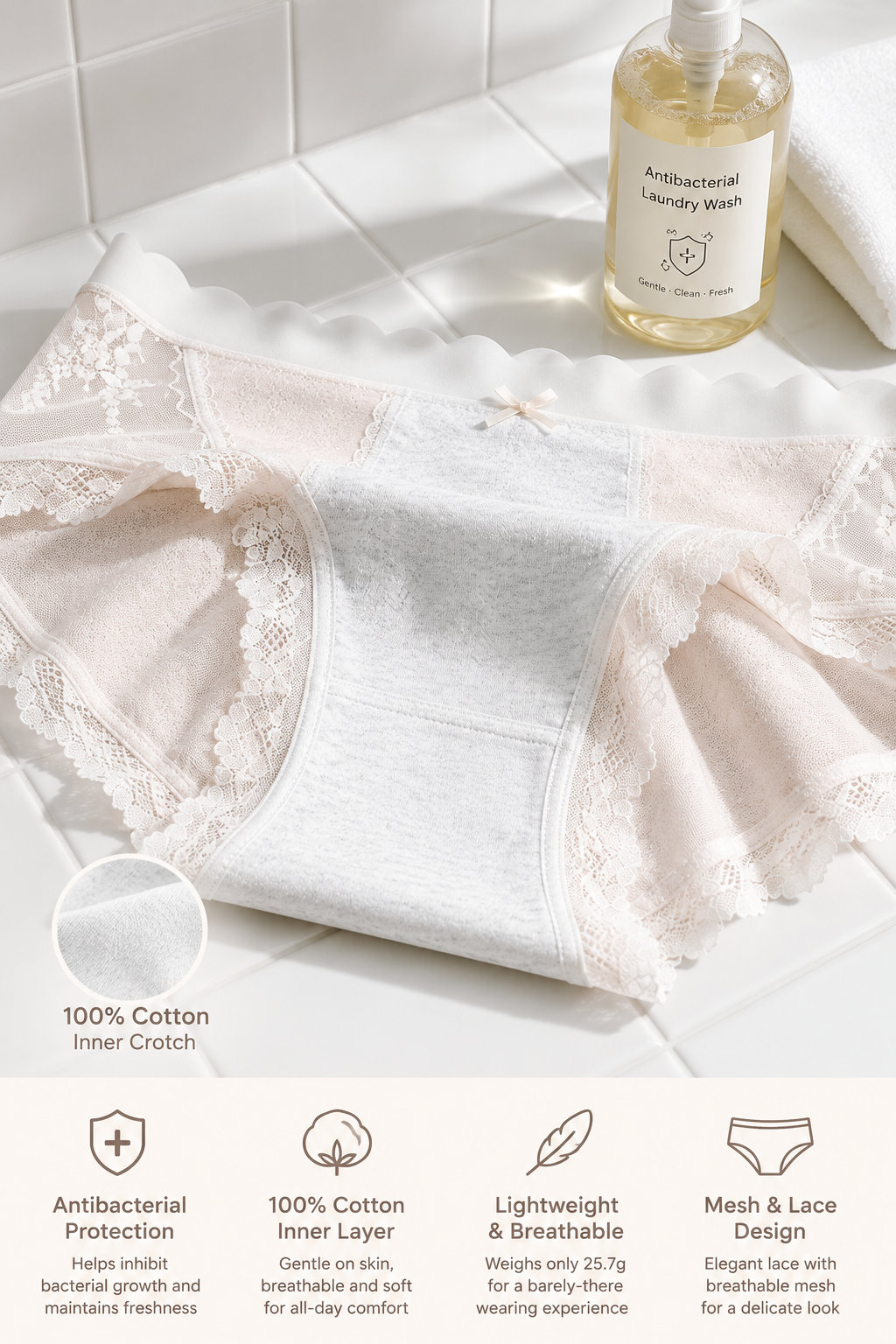 Women's Mid-Waist Cotton Panty