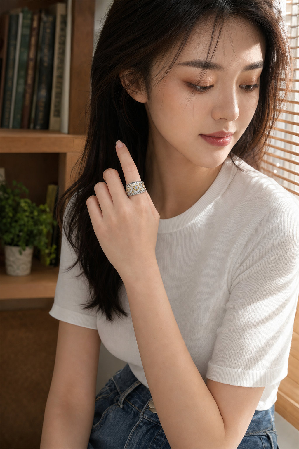 Vintage Four-pointed Star Ring