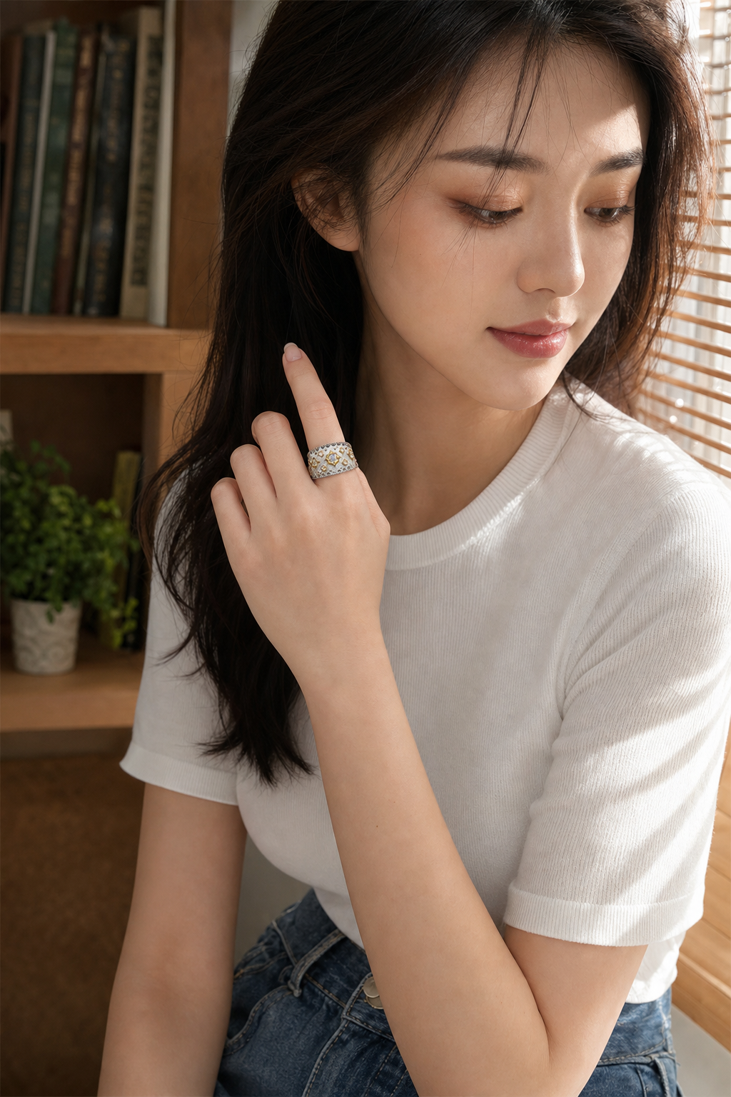 Vintage Four-pointed Star Ring