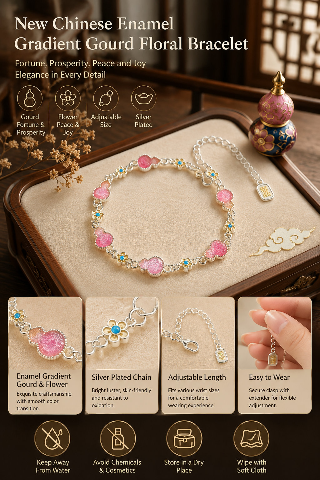 New Chinese Enamel Bracelet