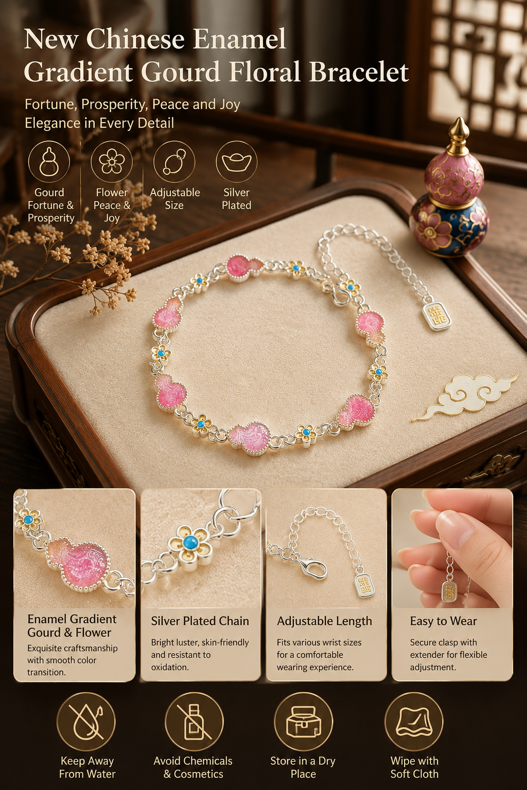 New Chinese Enamel Bracelet