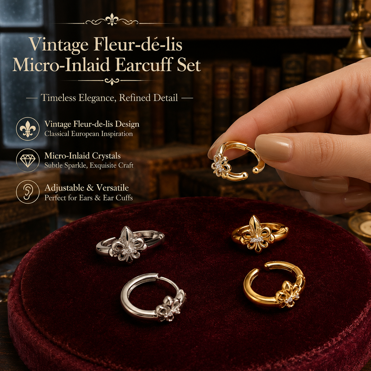 Vintage Fleur-de-lis Earrings