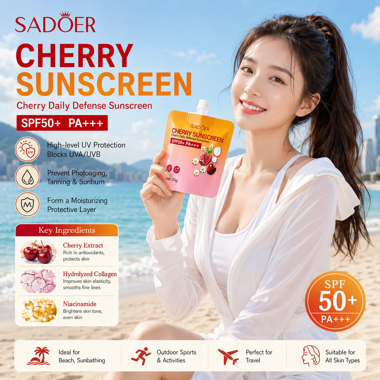SADOER Cherry SPF50+ Sunscreen