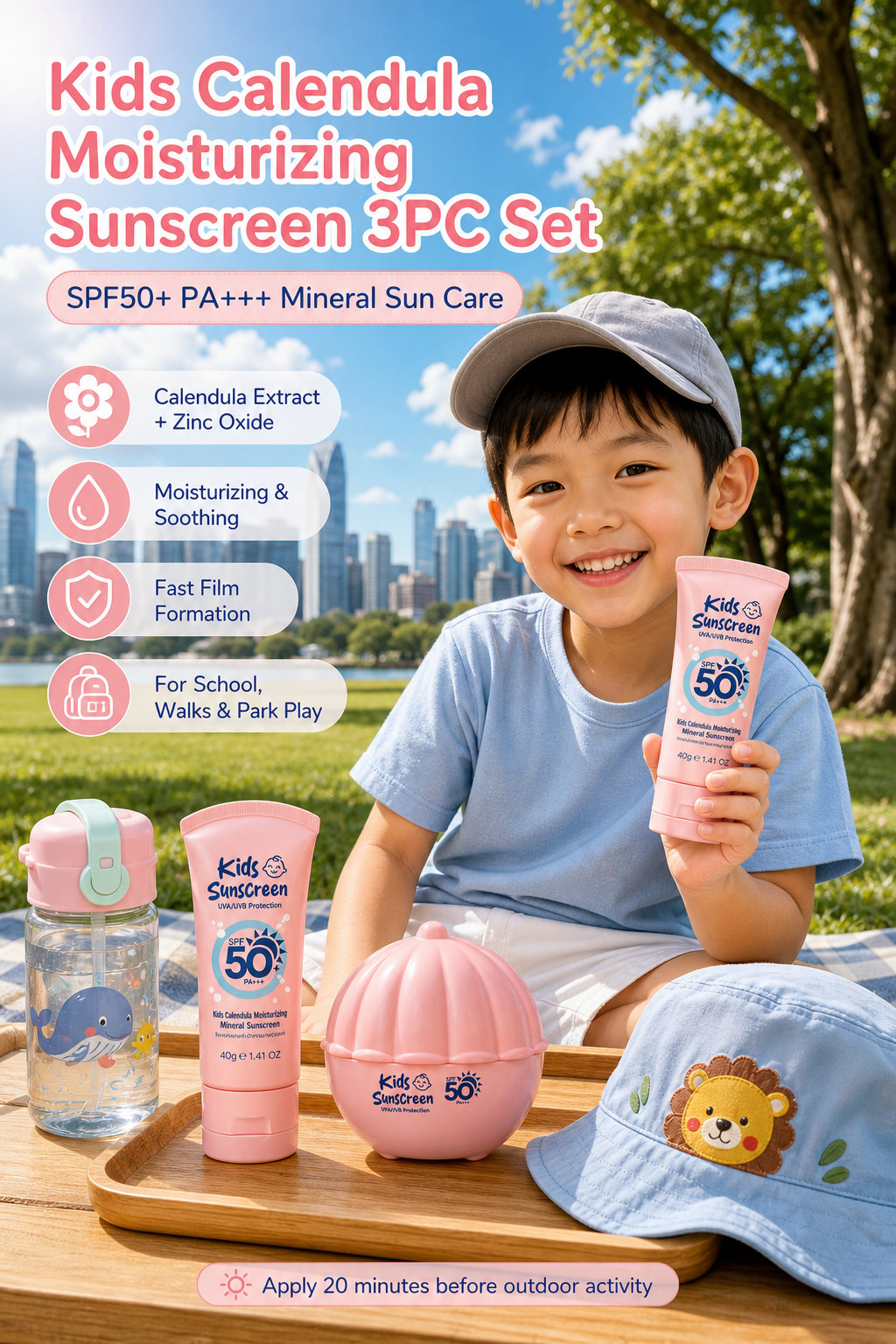 Kids' SPF50+ Sunscreen 3pc Set