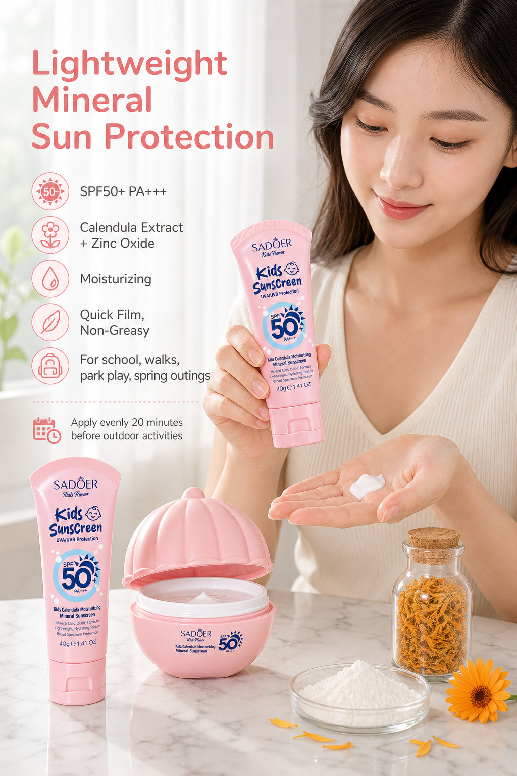 Kids' SPF50+ Sunscreen 3pc Set
